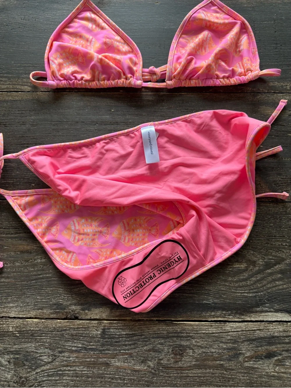 🎣 Vineyard Vines Fish Print Bikini Set | Pink Coral NWT